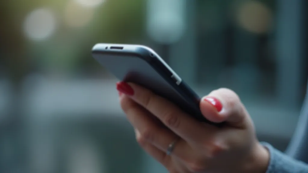 Smartphone sāns ar ieslēgšanas pogu skaidri iezīmētu