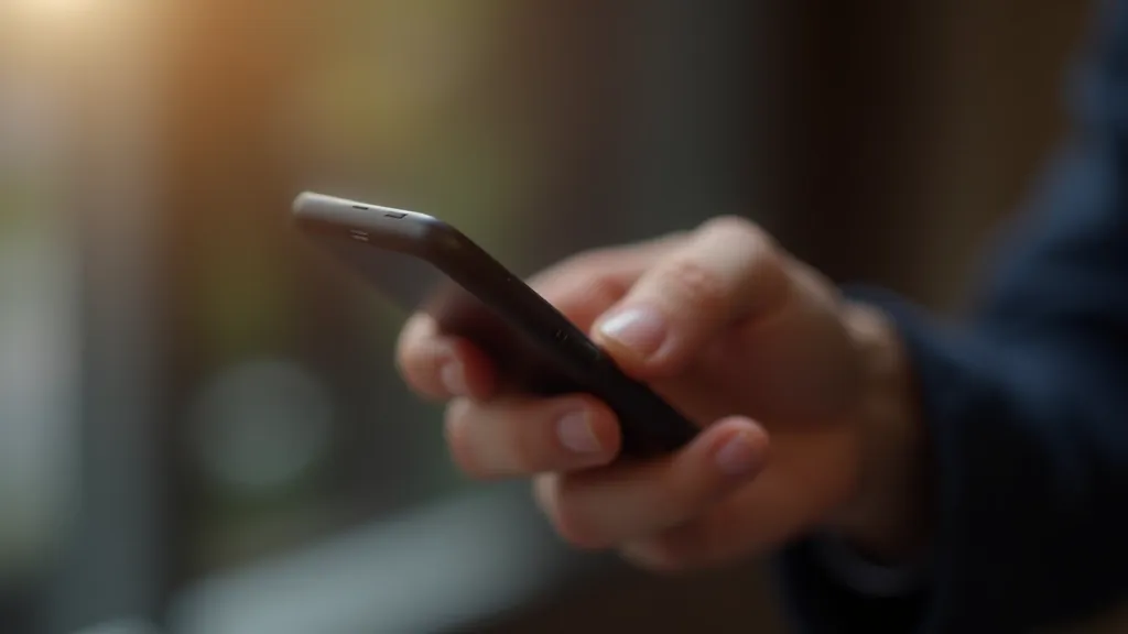 Cilvēka roka tuvojas telefonam ar ieslēgšanas pogu