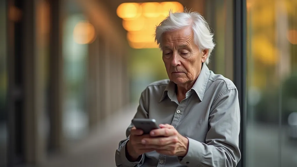 Viedtālrunis ar SMS ziņojumiem ekrānā